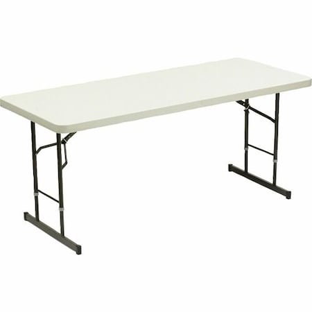 Iceberg IndestrucTable Classic Folding Table, Adjustable Height, Platinum Granite Top, 30 in W x 72 in L ICE65623